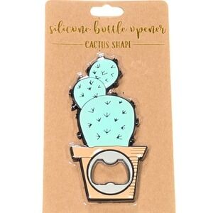 TMD Retail Cactus‎ Silicone Bottle Opener Green Tan Cute Novelty Bar Tool NEW